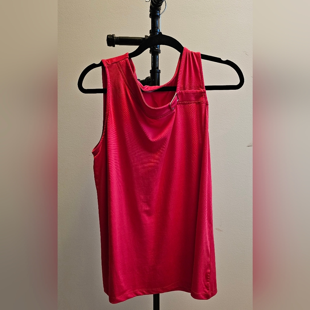 Lily Morgan Red Sleeveless Top With Buckle - Size L